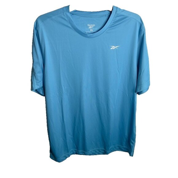 Reebok Men's Short Sleeve Crewneck Training Tech T-Shirt Blue Size S - Picture 1 of 6